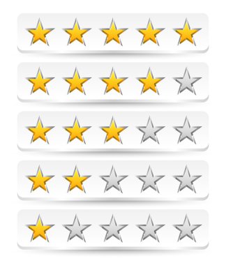 Stylish star rating template clipart