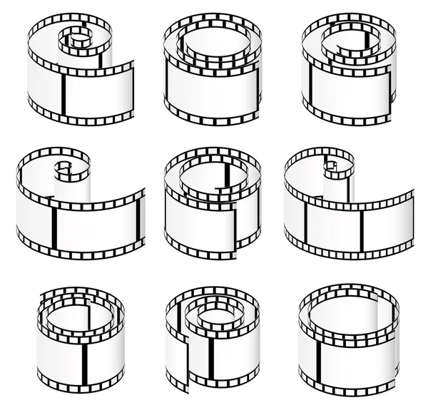 Tiras de película para fotografía — Vector de stock