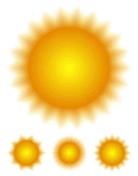 スタイリッシュな太陽グラフィックのセット — ストックベクタ