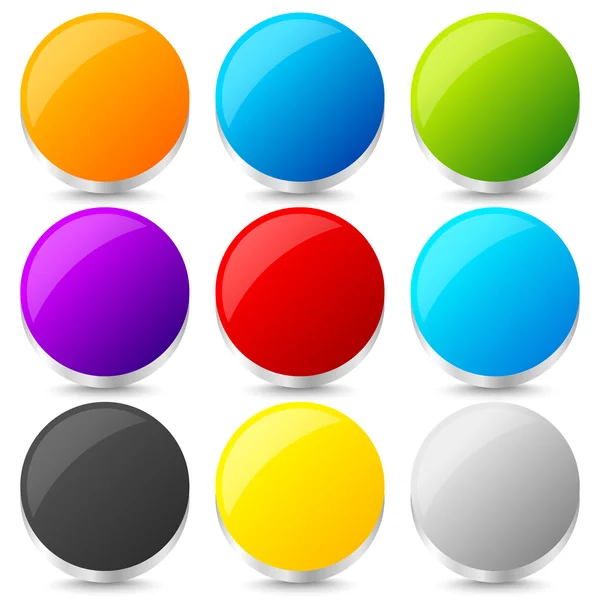 Ensemble de cercles vierges colorés — Image vectorielle