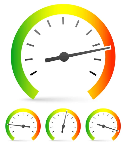 Speedometer or general gauge templates — Stock Vector