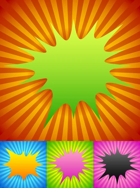 Motifs abstraits de rayons de couleur — Image vectorielle