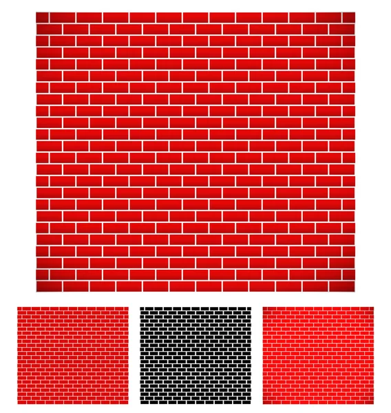 Brickwall sfondo set — Vettoriale Stock