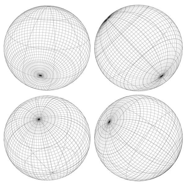 Простий набір значків глобусу — стоковий вектор