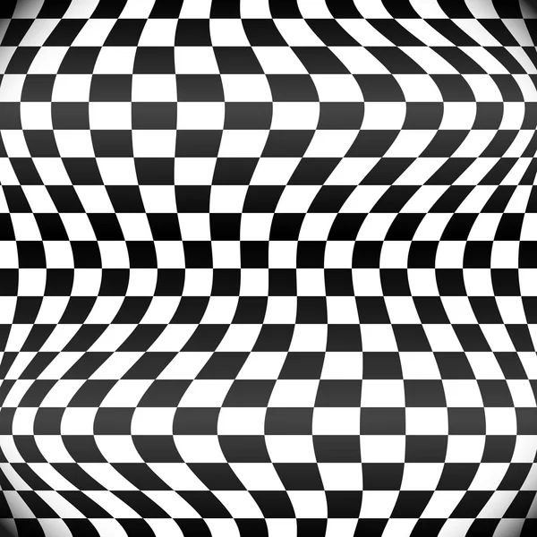 Waving checkered pattern — Stock Vector