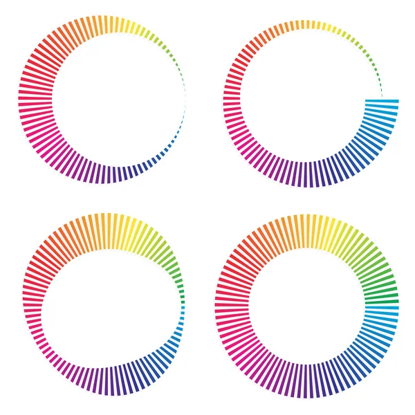 Iconos de rueda de color circular — Archivo Imágenes Vectoriales