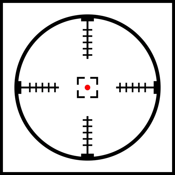 Crosshair, reticolo, icona del bersaglio — Vettoriale Stock