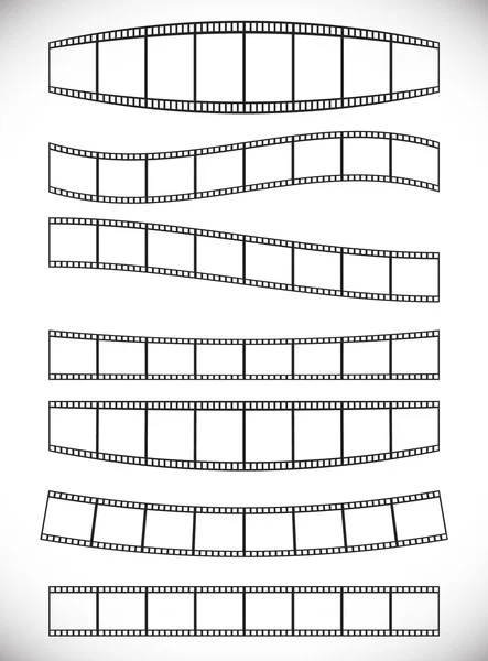 Película tiras iconos — Vector de stock