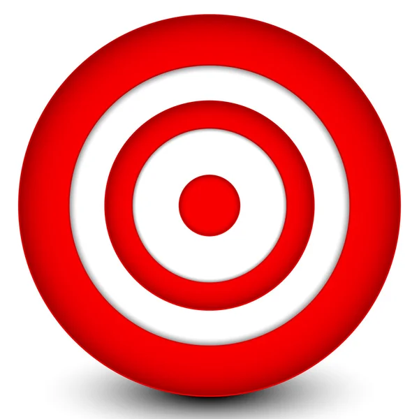 Red target icon — Stock Vector