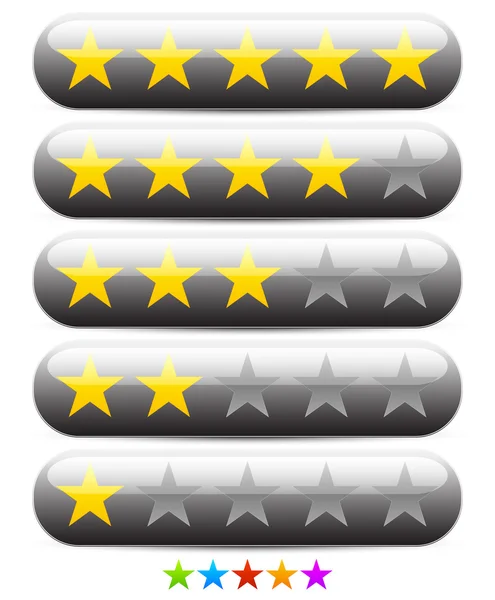 Plantilla de calificación estrella con estilo — Archivo Imágenes Vectoriales