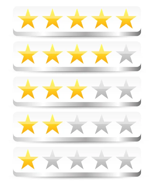 Stylish star rating template — Stock Vector