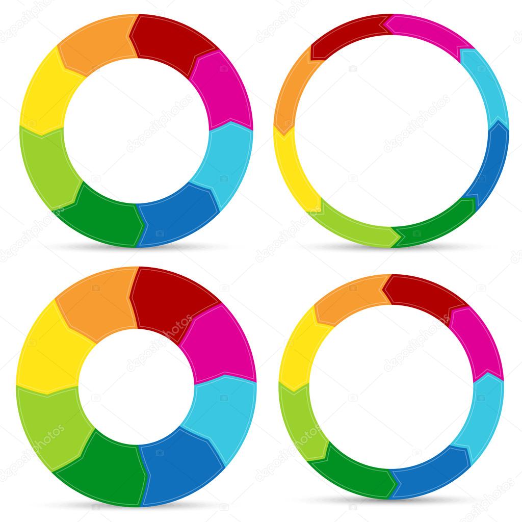 Stylish circular arrow graphics