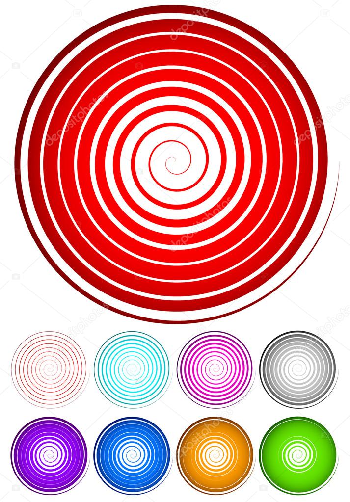 Spiral circles set