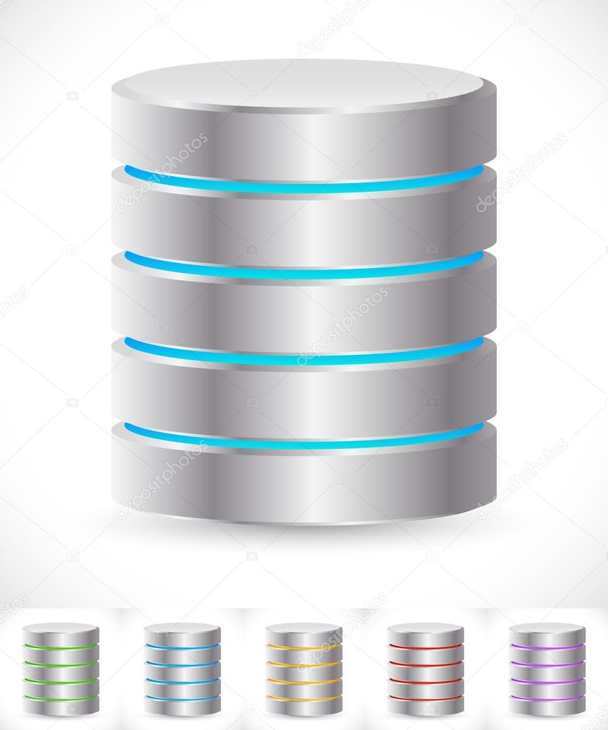 Abstract HDD cylinders icons