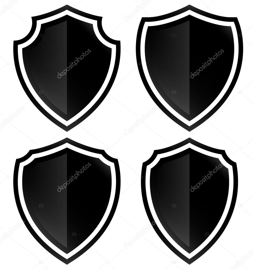 Different shield shapes icons