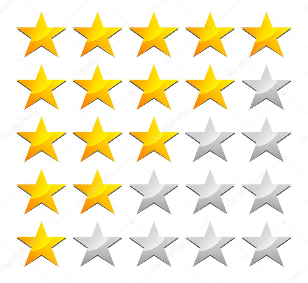 Stylish star rating template