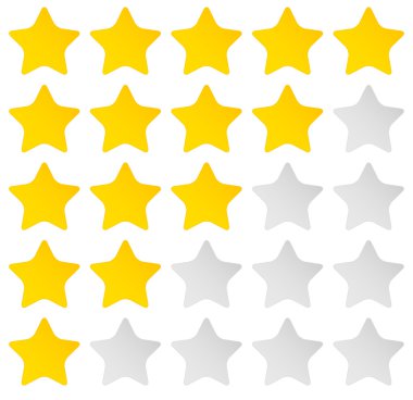 Stars rating graphics clipart