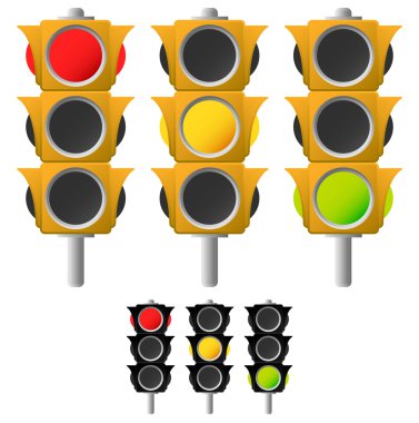 Trafik lambaları, trafik ışıkları küme