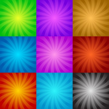 Bursting, twisted rays. clipart