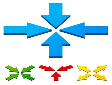 set of arrows icons clipart