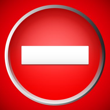 Red prohibition, no entry sign clipart