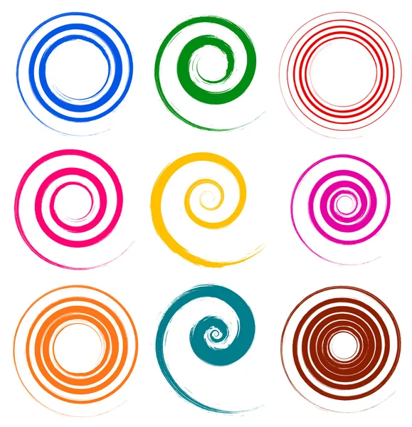 Grungy elemen spiral - Stok Vektor