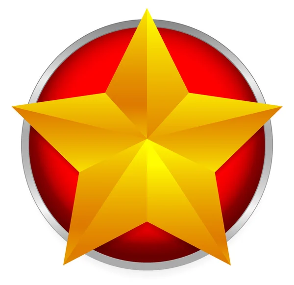 Gouden sterren embleem — Stockvector