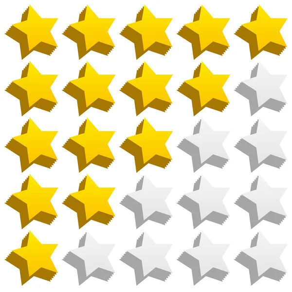 3D рейтинг зірок — стоковий вектор