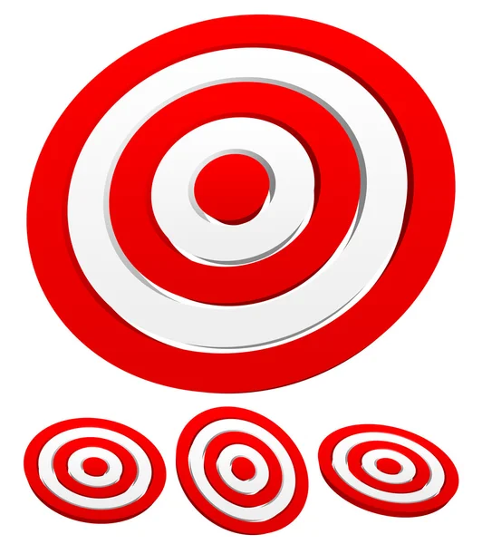 Set of 3d target graphics — Stock Vector