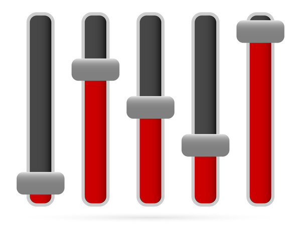 Вертикальные ползунки, регулировщики
