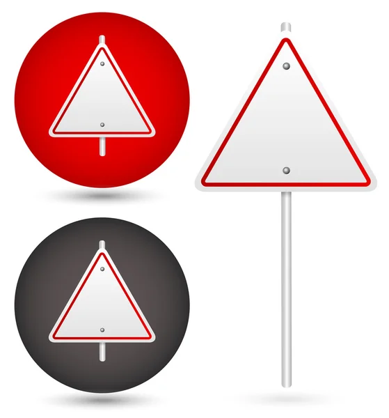 Trianglular road signs set — Stock Vector