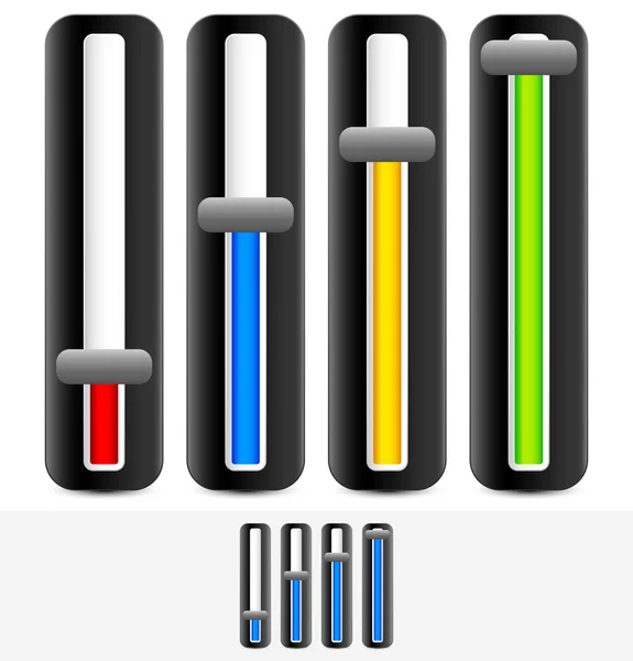 Dispositivi di scorrimento verticali, regolatori — Vettoriale Stock
