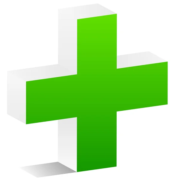 Assistenza sanitaria, icona croce di supporto — Vettoriale Stock