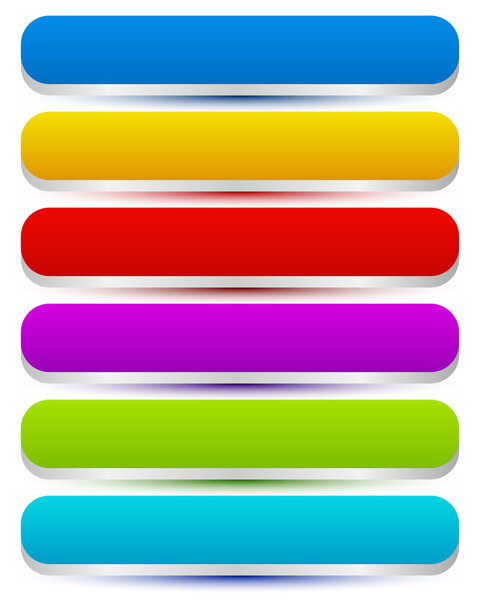 Colorful oblong buttons