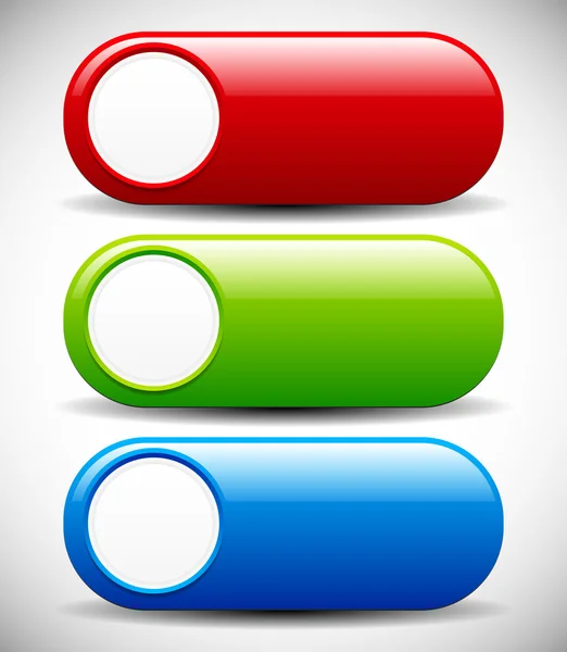 Button templates with circles — Stock Vector