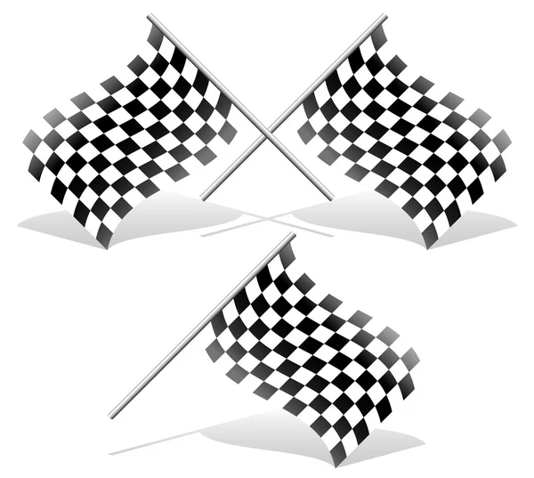 Pestré a jediného racing vlajky — Stockový vektor