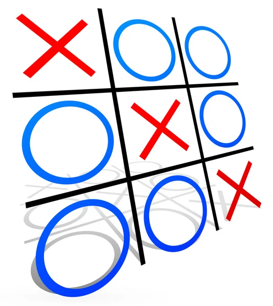 Tic tac toe met wedstrijd — Stockvector