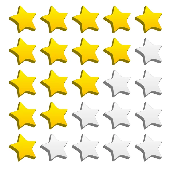 Stars rating graphics — Stock Vector