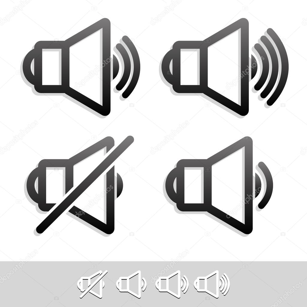 speaker symbol set