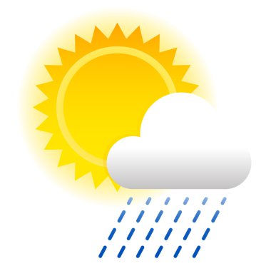 Güneş ve bulut hava kompozisyonu.