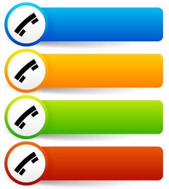 Düğmeleri ile telefon simgeleri