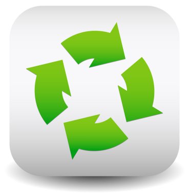 Eps10 yeşil dairesel ok simgesi