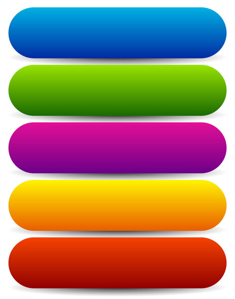 Long colorful and rounded buttons
