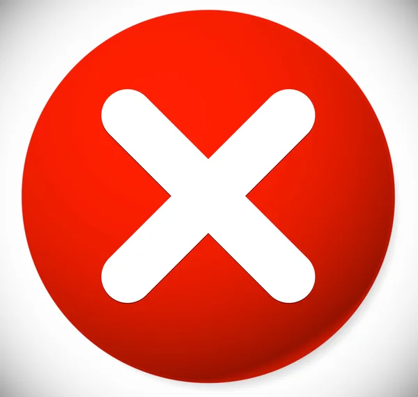 Croix rouge, forme X — Image vectorielle