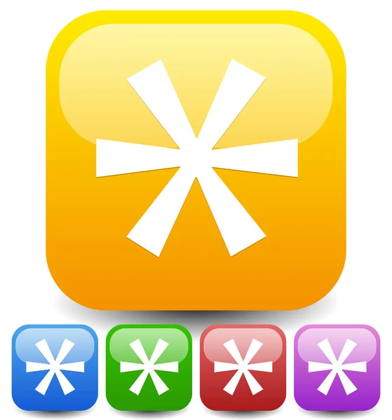 Conjunto de iconos de asterisco colorido — Archivo Imágenes Vectoriales