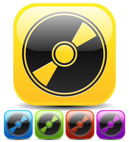 Enregistrer, icône de disque en 5 couleurs — Image vectorielle