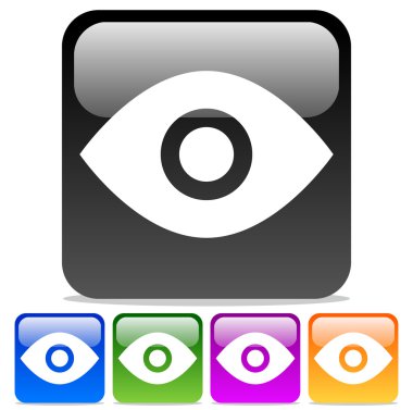 Parlak göz semboller kareler yuvarlak.