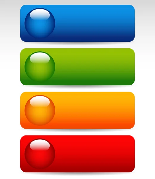 Big Bright, Colorful Buttons — Stock Vector