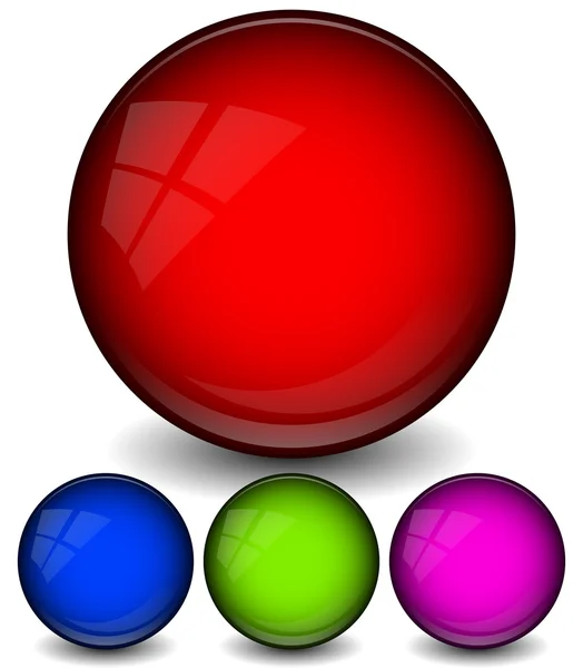 Sphères, avec effets de surbrillance . — Image vectorielle