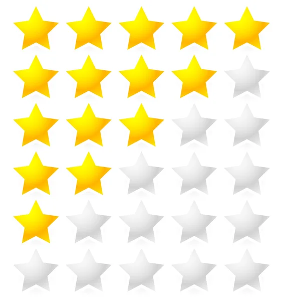 5 Star Rating System. — Stock Vector